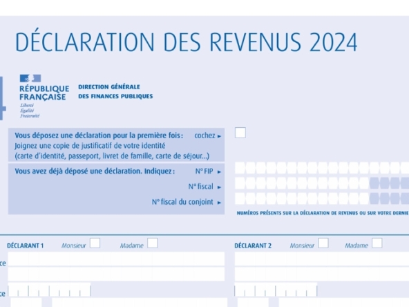 Image d'un formulaire de déclaration d'impôts